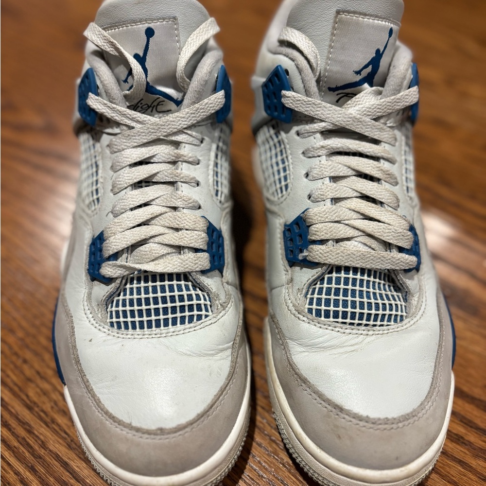 Jordan 4 retro military blue sneakers